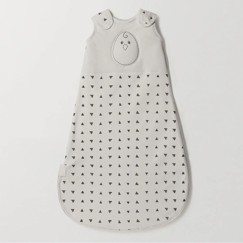 Nested Bean Cream Sleep Sack with Black Triangle Print